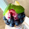 ヌマカフェ - グリーンファーム栗原のブルーベリーと
柏産赤シソを使った農園パフェ 1870円
