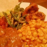 「スリランカカレープレート」の一部チャナダルのカレー