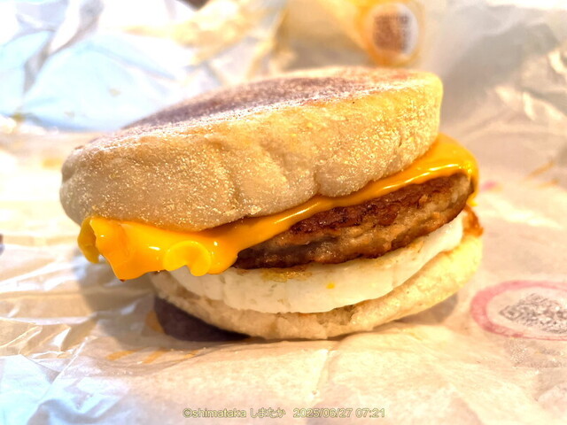 朝マック ソーセージエッグマフィン＋ハッシュドポテト＋コーラ（L