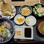 蕎麦と炙り焼き 奥 いずも  - 鯵三昧定食