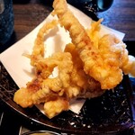 山形蕎麦 石邸 - 鷄中華イカ下足天セット(1,500円)