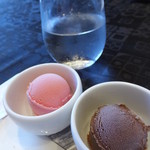 レストランアラスカ - トマトアイス　チョコレートアイス