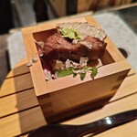 雄三郎 - 肉寿司+シャトーブリアン(この日のお試し仕様、と)