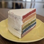松竹圓カフェ - レインボーケーキ　850円