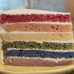 松竹圓カフェ - レインボーケーキ　850円