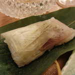 京料理かねき - 鯵の笹巻寿司の中身