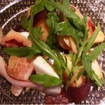 横浜馬車道 旬の肉料理イタリアン オステリア・アウストロ - 2014.9.  信州 桃 あかつきとモッツァレラ 自家製生ハム