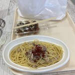 海Cafe - 料理写真:手前ペペロンチーノ真ん中たこ焼き奥ホットドッグ