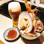 月島もんじゃ こぼれや 浅草 - 海鮮こぼれや 極 ～豊洲直送海鮮の極上醤油味～