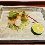 馳走 啐啄一十  - 【写真⑮】ノドグロ(静岡県)、ノドグロの脂で炒めたキャベツ