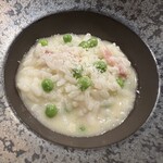 IZA - グリンピースとパンチェッタのリゾット