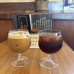 寄鷺館 - 左：スタミナアイス、右：トラジャーアイス