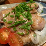 串焼き　まなか - ハツの素揚げごまだれ