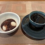 あなご亭 - ぜんざいとホットコーヒー