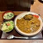 三潴屋 - 日替わりサービスランチ(ハンバーグ&カレー)