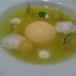 レストラン タテル ヨシノ 銀座 - ブランマンジェ メロンのソース