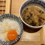 ダシと麺 くじら - 満月生たまご＋銀しゃりごはん
