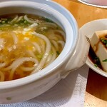 焼肉ぐりぐり家 - 【おまけ】夜は自宅で鍋うどんと冷奴です（笑）