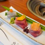 山翠 - 造里 旬の鮮魚三種  