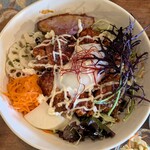 cafe La.cuore - 甘辛唐揚げとサラダのライスボウル