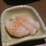 産直屋 たか - ホタテの貝柱（自家製一味がけ）