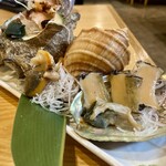 上州屋 - 貝づくし五点盛り　鮑も美味い