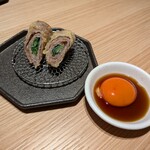 天ぷら こぎつね - 名物「国産牛のすき焼き風天ぷら」 