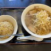 会津喜多方ラーメン坂内 小法師 - 料理写真:ネギラーメン半チャーハンのセット