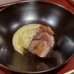 三六五+二 - 合鴨薪グリル　新玉ねぎフォンドボー