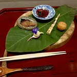 三六五+二 - 八寸　塩鱈　塩鰤　馬　蕗　泡竹