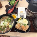 築地食堂 源ちゃん - さば胡麻ダレ丼と鳥唐揚げ