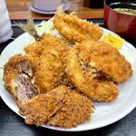 とんかつ不二 - 魚フライ定食 おかず大盛り