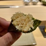306742388 - 毛蟹の手巻き寿司