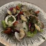 CUCINA CONTENTO - アサリと魚介のカルパッチョ
