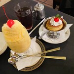 ツル茶ん - 「元祖長崎風ミルクセーキ」780円税込み♫、「カスタードプリン」520円税込み♫、「アイスティー」580円税込み♫