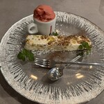 CUCINA CONTENTO - 私のデザート ブラッドオレンジシャーベットとセミフレッド