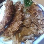 キッチン南海 - イカフライしょうが焼き