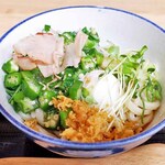 Tokiwa Shokudo - 冷凍秋葵淋醬冷烏冬麵