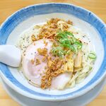 永明中華そば店 - ホワイトアスパラのクリームまぜそば温玉乗せ