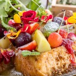 農人 - 料理写真:「洋」のプレートにはたっぷりのフルーツと爽やかなスパイスが香るフレンチトースト。