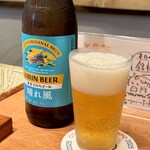 とんかつ乃ぐち - 瓶ビール (キリン晴れ風) 1000円