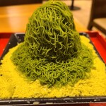 大和茶大福専門店GRANCHA - モンブランソフト大和抹茶ミルクかき氷