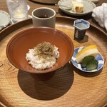 新門前 米村 - ちりめん山椒のご飯…少なめで頼みました