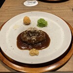 新門前 米村 - 【選べるメイン①和牛フィレのハンバーグ】粒マスタードがきいてる