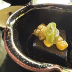 沈壽官茶寮 美山 - 黒ごま豆腐、とうもろこし添え
