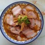 中華そば かわい - 肉入り　大　真上から