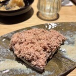 やきとり松岡 - バケットに鶏レバーパテ、絶品でした