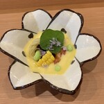日本料理 滴水 - さかもと農園玉蜀黍すりながし