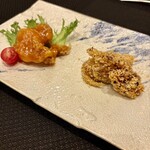 中国料理 翆陽 - エビチリとスパイスの効いたソフトシェルクラブ☆