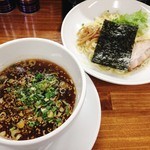 千茶屋 - 正油つけめん　700円　2014年9月